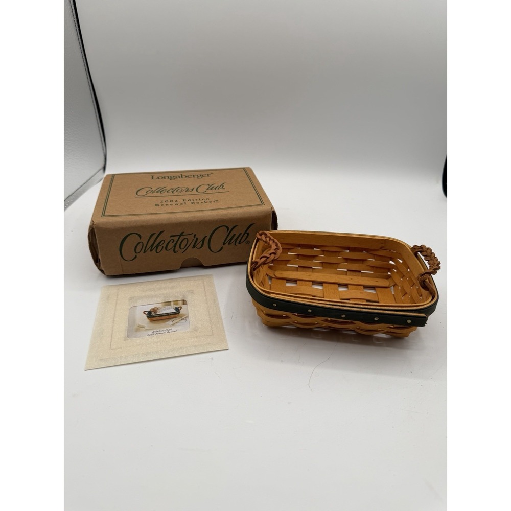 Longaberger Collectors Club 2002 Renewal‎ Basket 🧺✨ – NIB (New in Box)
